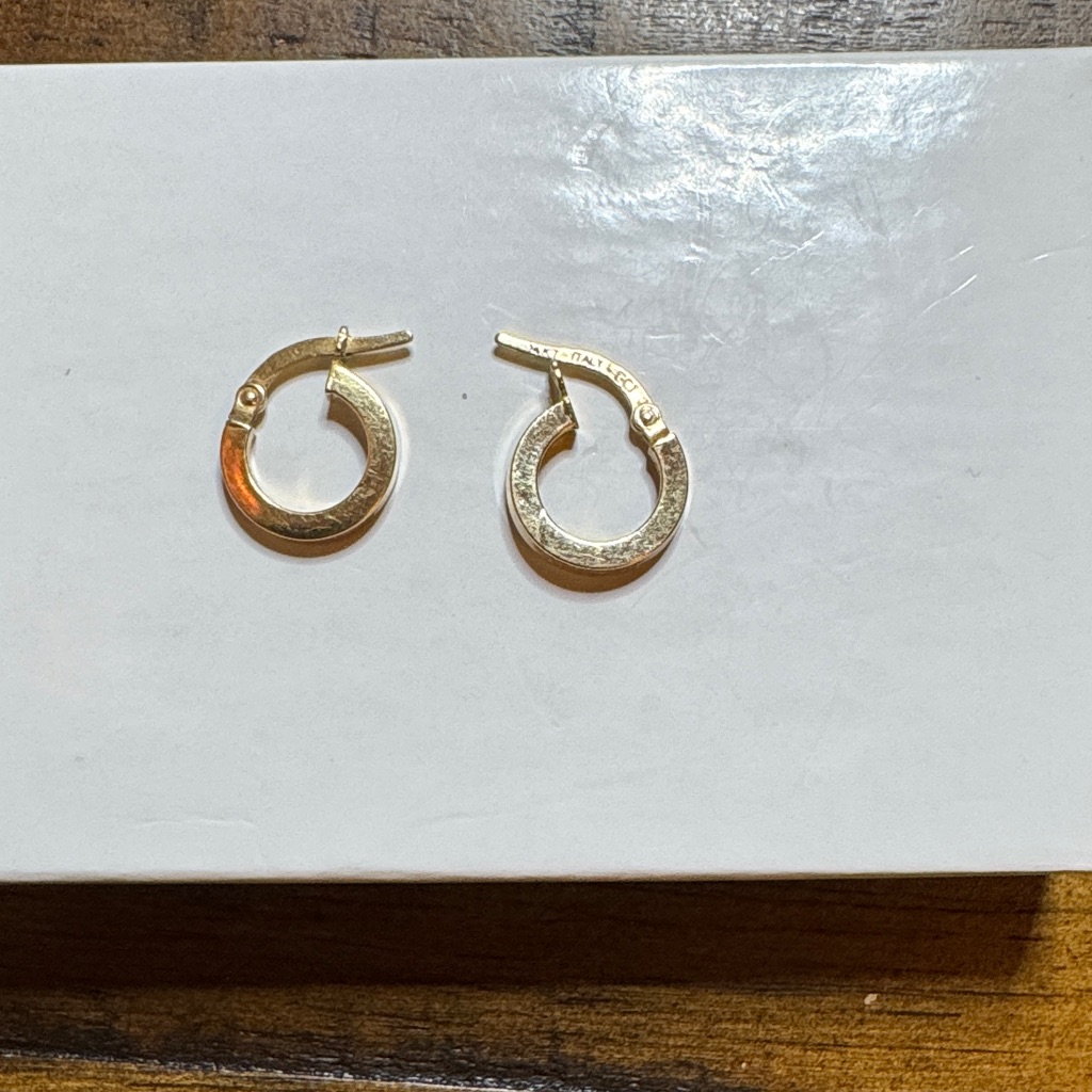 Elegant Gold Hoop Earrings  Preowned